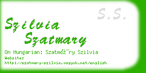 szilvia szatmary business card